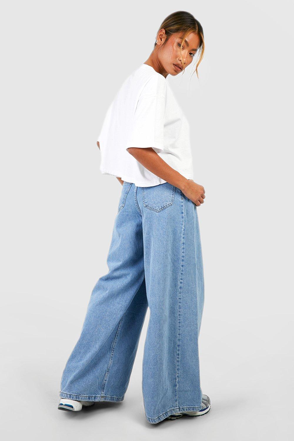 Extreme wide leg discount jeans